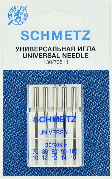 Иглы Schmetz универсальные (70x1, 80x2, 90x1, 100х1), 5 шт в Немане