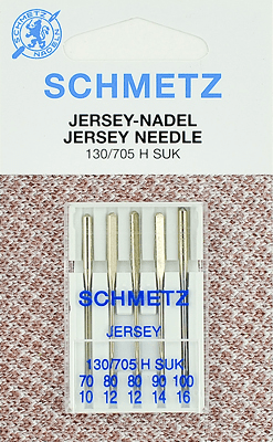 Иглы Schmetz джерси 130/705 H SUK (70x1, 80x2, 90x1, 100x1) 5 шт в Немане